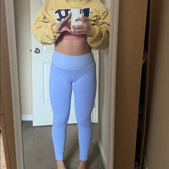 lululemon athletica Pants - LULULEMON light blue wunder under leggings